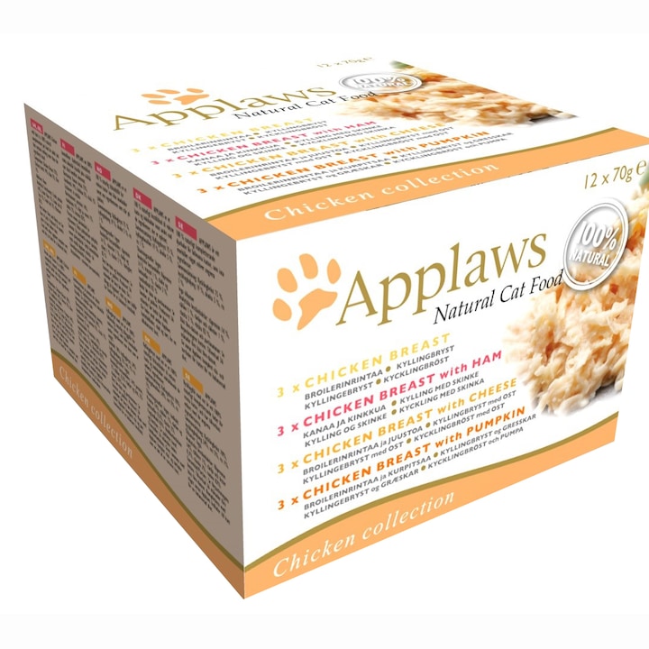 Applaws cat adult piept de pui si branza 156g