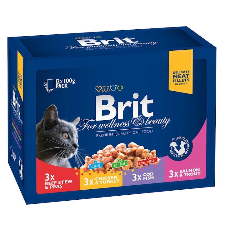 Brit premium cat cu cod plic 100 g