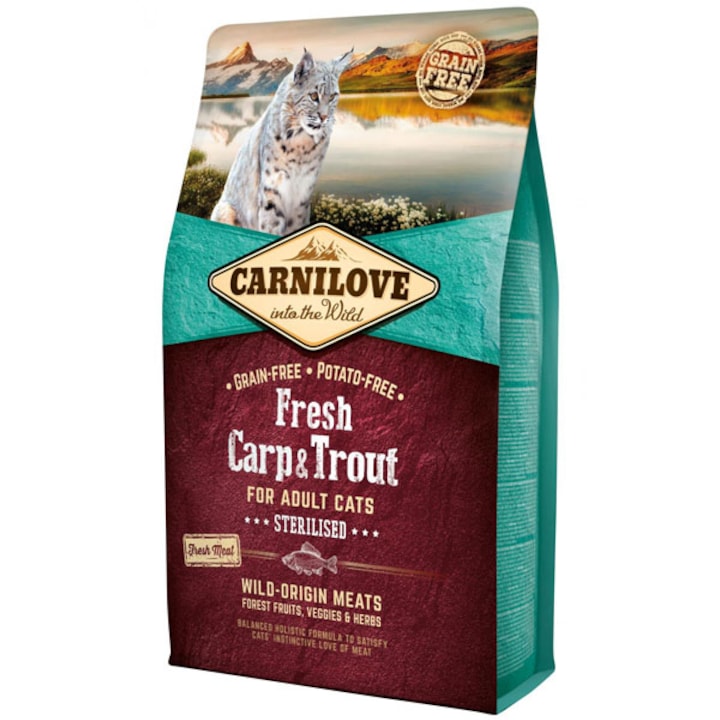 Carnilove cat energy outdoor cu ren 2 kg