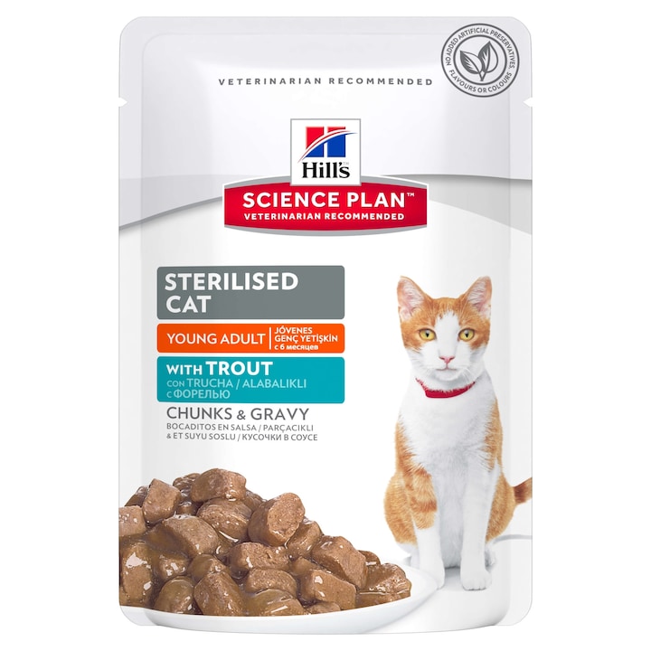 Hill s sp feline young adult sterilised cu pui 85 g