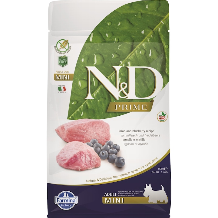 N d grain free adult mini miel afine si dovleac 7 kg