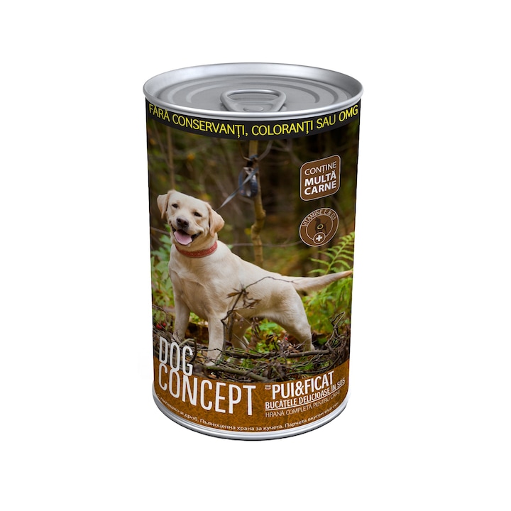 Pachet conserve dog concept pui si ficat 5 x 1240 g